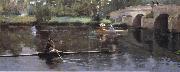 John Lavery The Bridge at Grez oil painting artist